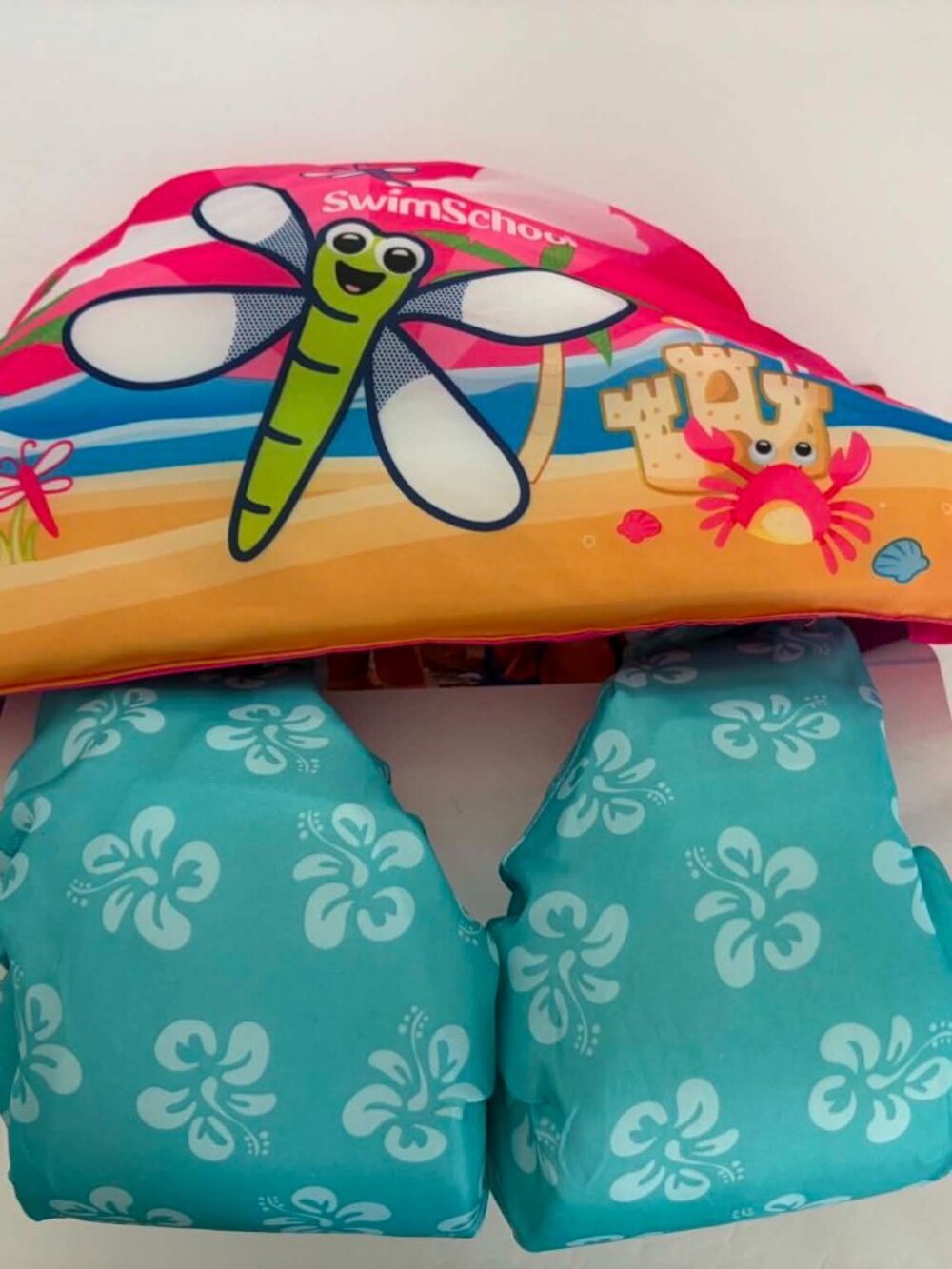 New SwimSchool Swim Trainer Float Vest With arm floats level 3 age 4-6 y